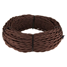 Изображение Ретро кабель витой 2х1,5 (коричневый) 50 м W6452514