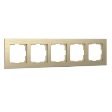 Изображение Рамка на 5 постов Aluminium (шампань алюминий) W0051711
