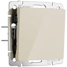 Изображение Выключатель одноклавишный проходной (айвори акрил) W1112043